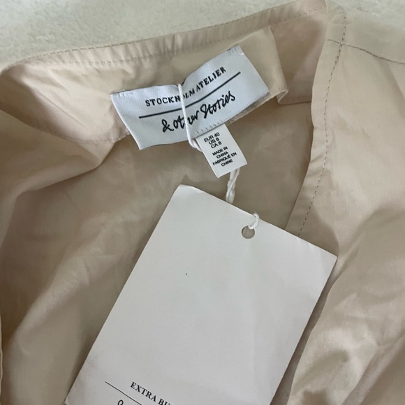 & Other Stories Cream Wrap Dress - Picture 5 of 11